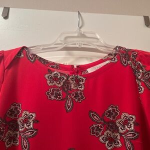Vibrant Flowered Loft Midi Dress